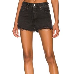 Agolde Black Jean Shorts